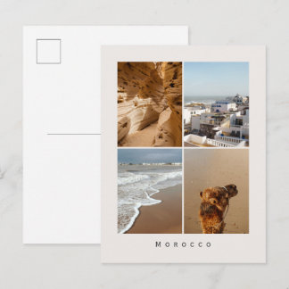 Postal Morocco Travel Photo Collage (Sandy coasts)
