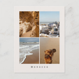 Postal Morocco Travel Photo Collage (Sandy coasts)
