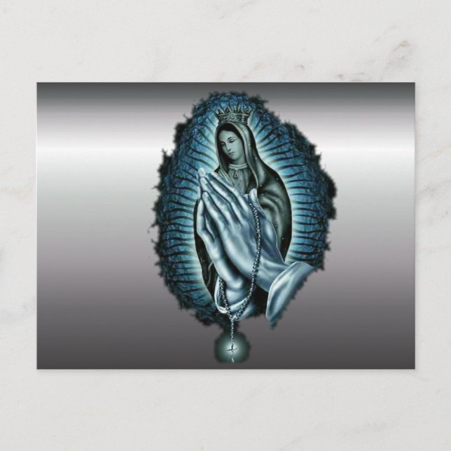 Postal Morple Prayer bendice Virgin Mary (Anverso)