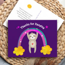 Morple Sloth Boho Rainbow Birthday Cute Gracias