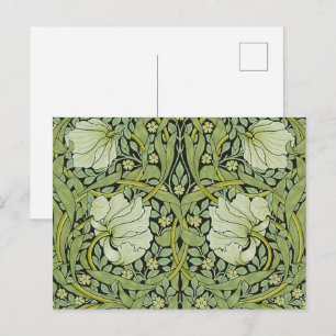 Postal Morris 1876 Patrón floral de Pimpernel Vintage