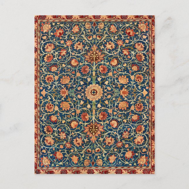 Postal Morris - Holland Park, diseño de alfombras antigua (Anverso)