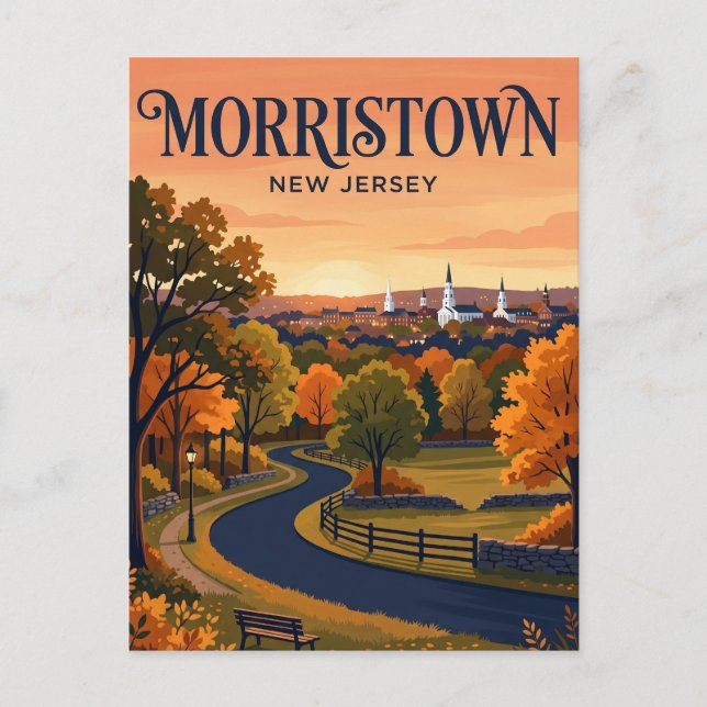 Postal Morristown Nueva Jersey (Anverso)