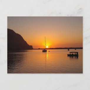 Postal Morro Bay al atardecer