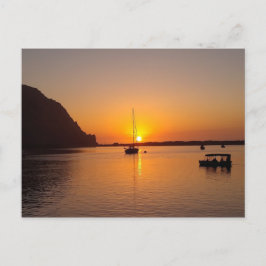 Postal Morro Bay al atardecer
