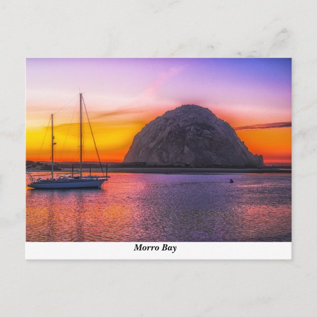 Postal Morro Bay Al Sol (Anverso)