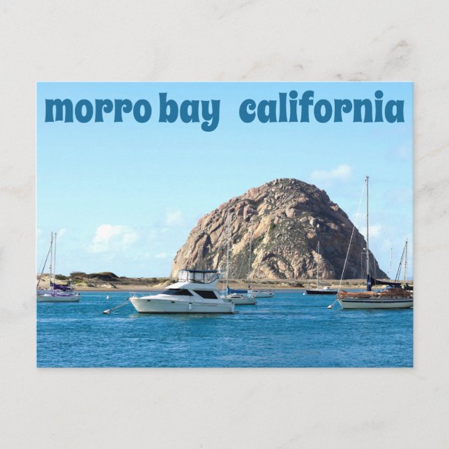 Postal Morro Rock Harbor California Travel (Anverso)