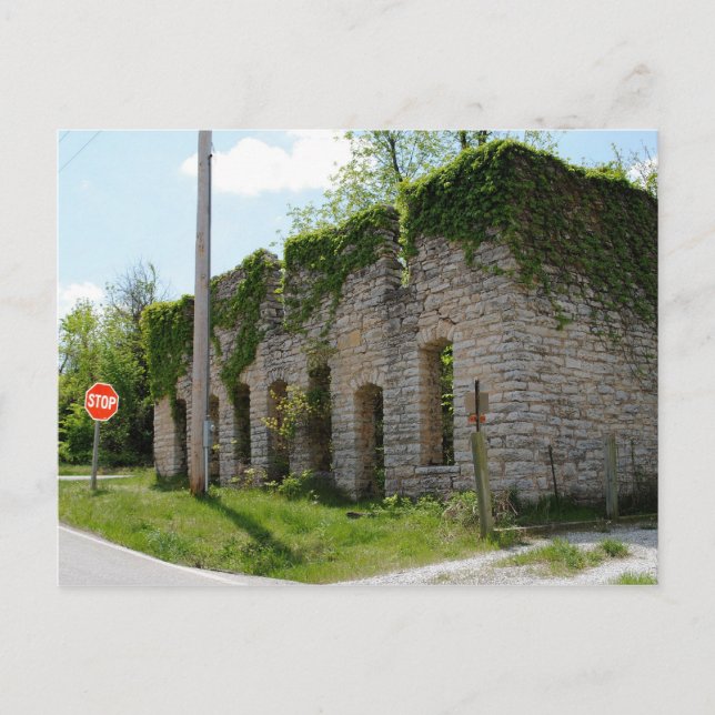 Postal Mortuario y fábrica de canastos en la Ruta 66 (Anverso)