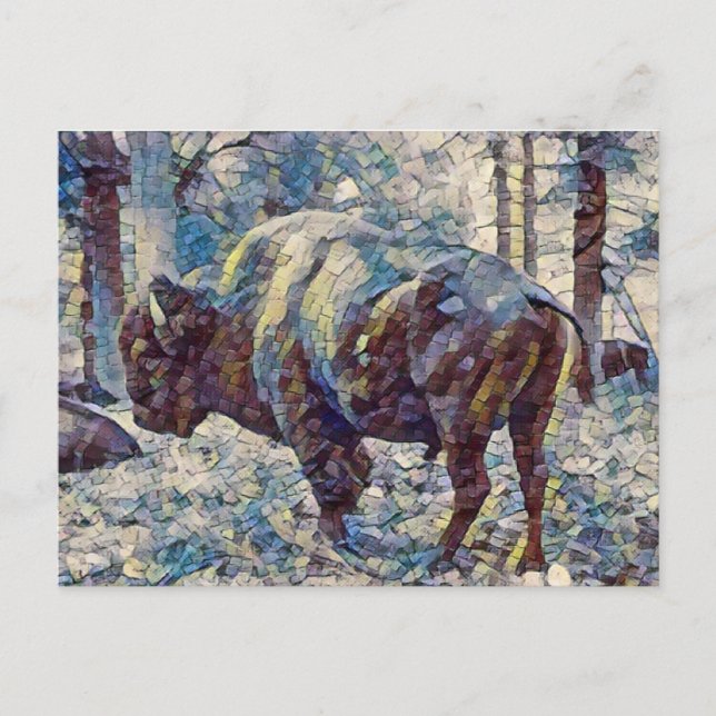 Postal Mosaic Bison (Anverso)