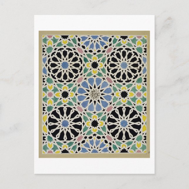 Postal Mosaic Pavement in the Alhambra, from 'The Arabian (Anverso)