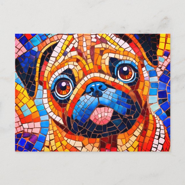 Postal Mosaic Pug (Anverso)