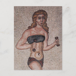 Postal Mosaico Chica bikini - Pesos de elevación - Romano