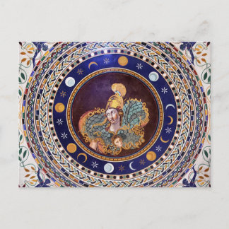 Postal Mosaico de Atenas en los Museos Vaticanos