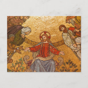 Postal mosaico de jesus christ