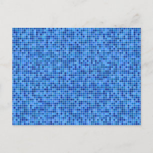 Postal Mosaico de píxel azul