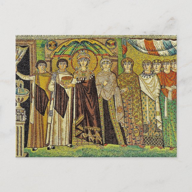 Postal Mosaico de Theodora Icono bizantino ortodoxo (Anverso)