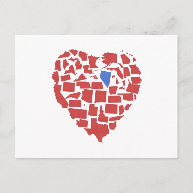 Postal Mosaico del Corazón de los Estados Americanos Neva (Anverso)