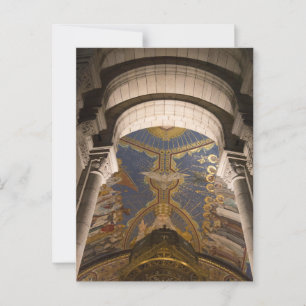 Postal Mosaico dentro de la Basílica del Sagrado Corazón,