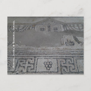 Postal Mosaico en sinagoga antigua en Israel