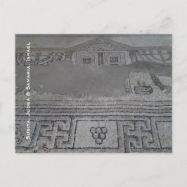 Postal Mosaico en sinagoga antigua en Israel