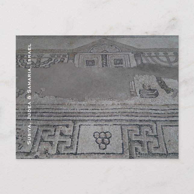 Postal Mosaico en sinagoga antigua en Israel (Anverso)
