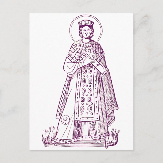 Postal Mosaico griego de Santa Inés de Roma (Anverso)