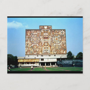 Postal Mosaico mural en la fachada de la Biblioteca Centr