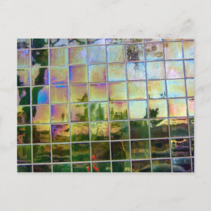 Postal mosaico verde