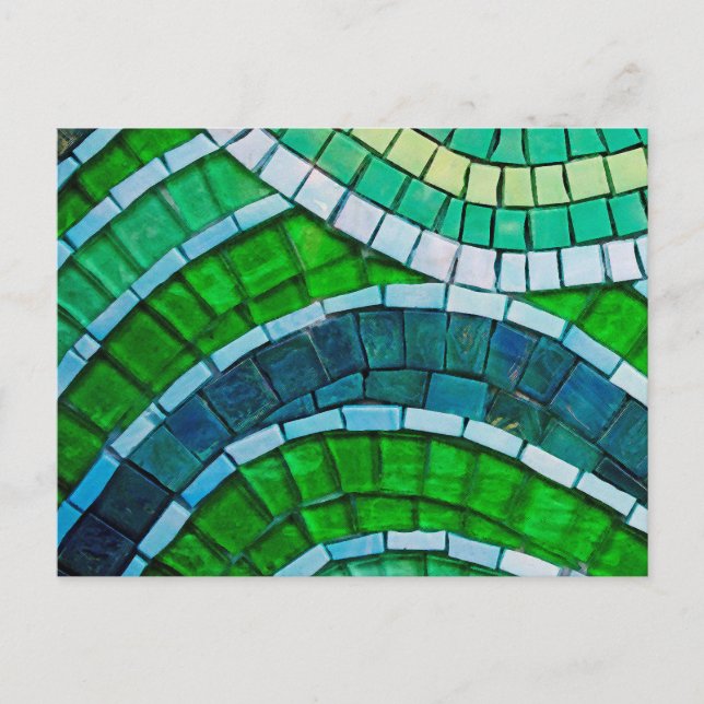 Postal Mosaico verde (Anverso)