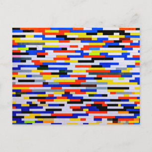 Postal Mosaicos de colores primarios de mosaico