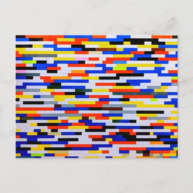 Postal Mosaicos de colores primarios de mosaico (Anverso)