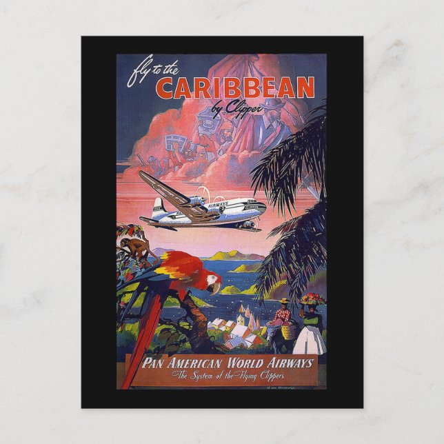 Postal Mosca al Pan American World Airways del Caribe (Anverso)