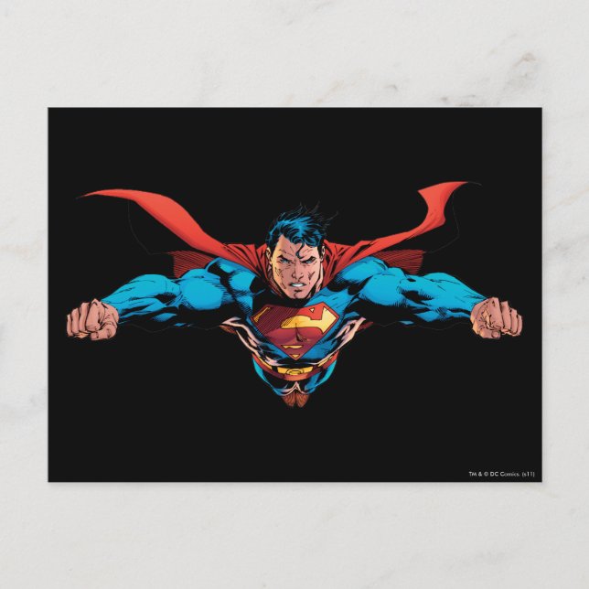 Postal Moscas de capa de Superman (Anverso)