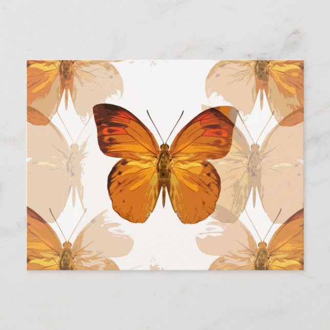 Postal Moscas de mariposa (Anverso)