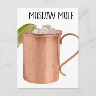 Postal Moscovita de cobre Mule de Moscú diseño geométrico