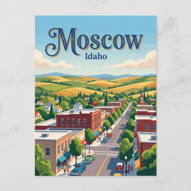 Postal Moscú Idaho (Anverso)