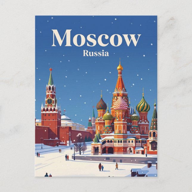 Postal Moscú Rusia (Anverso)