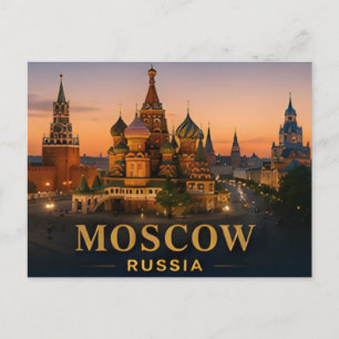 Postal Moscú Rusia Ciudad Emblemática Destino de Viaje
