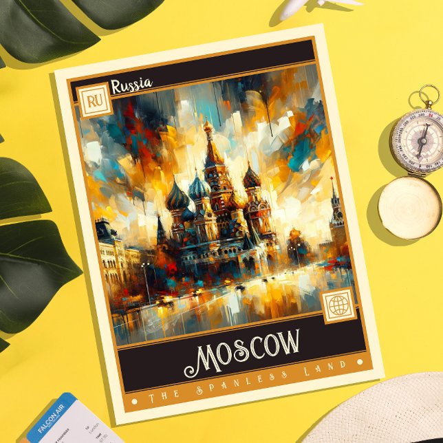 Postal Moscú, Rusia | Pintura de época (Subido por el creador)