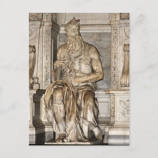 Postal Moses de Michelangelo, Roma (Anverso)