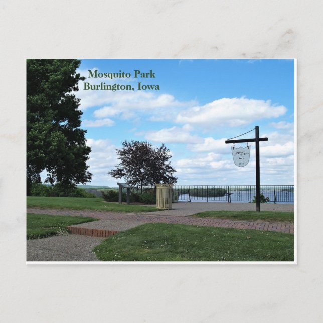 Postal Mosquito Park, Burlington, Iowa (Anverso)