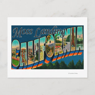 Postal Moss Landing, California - Escenas de letras grand