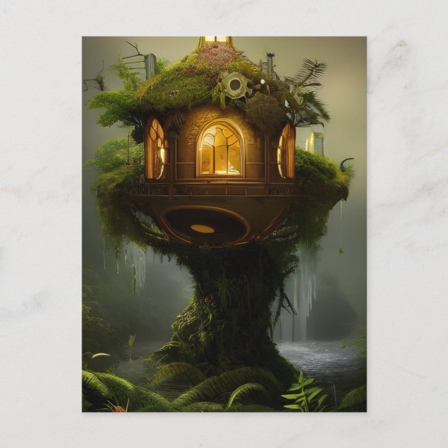 Postal Mossy Fairy House (Anverso)