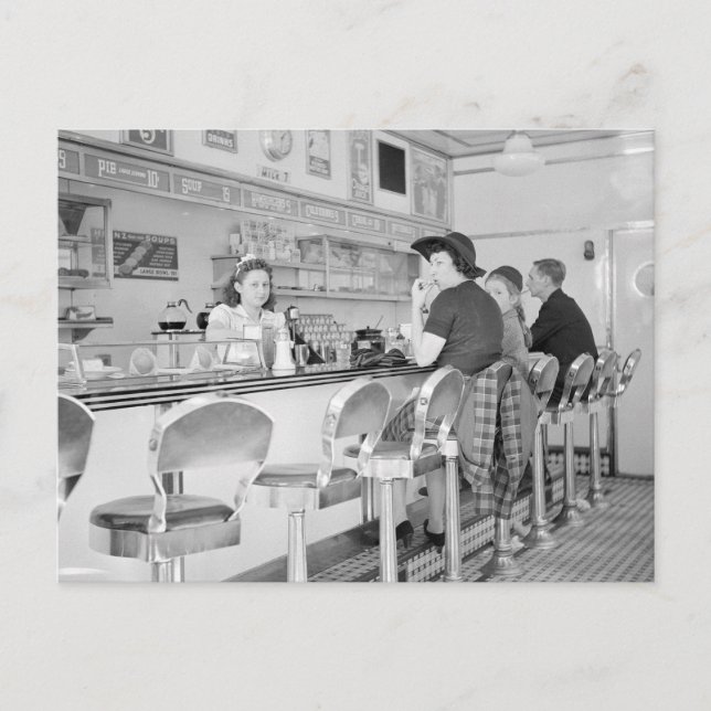 Postal Mostrador de almuerzo, 1941 (Anverso)
