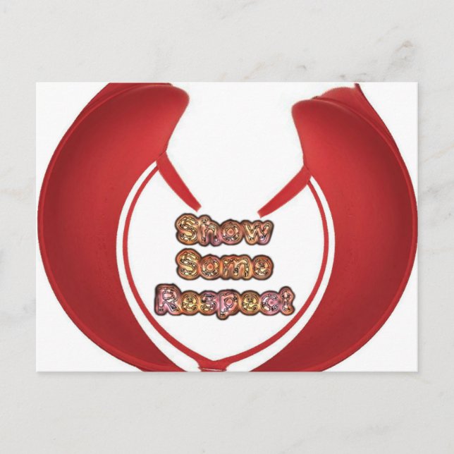 Postal Mostrar algunas imágenes de respeto (Anverso)