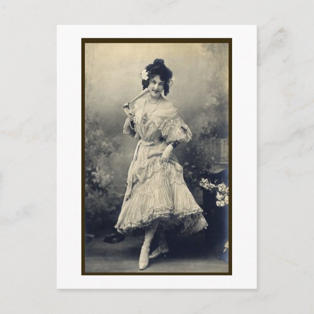 Postal Mostrar Chica Risque francés (Anverso)