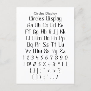 Postal Mostrar círculos - Hoja de ejemplo de tipos de let