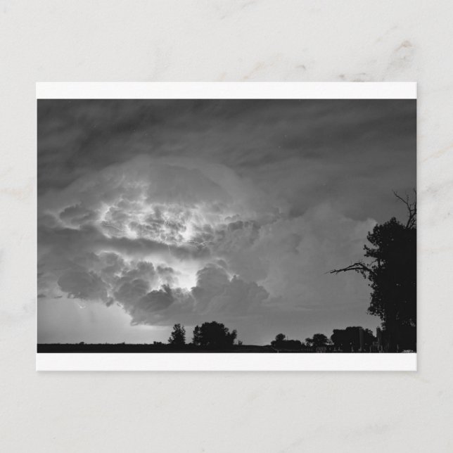Postal Mostrar luz en blanco y negro (Anverso)