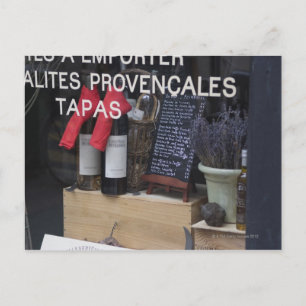 Postal Mostrar ventana y vino