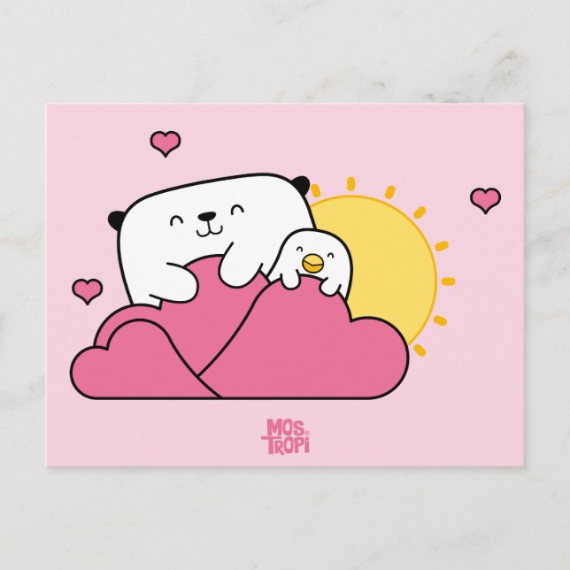 Postal Mostropi│Opi y Kipi Valentín (Anverso)